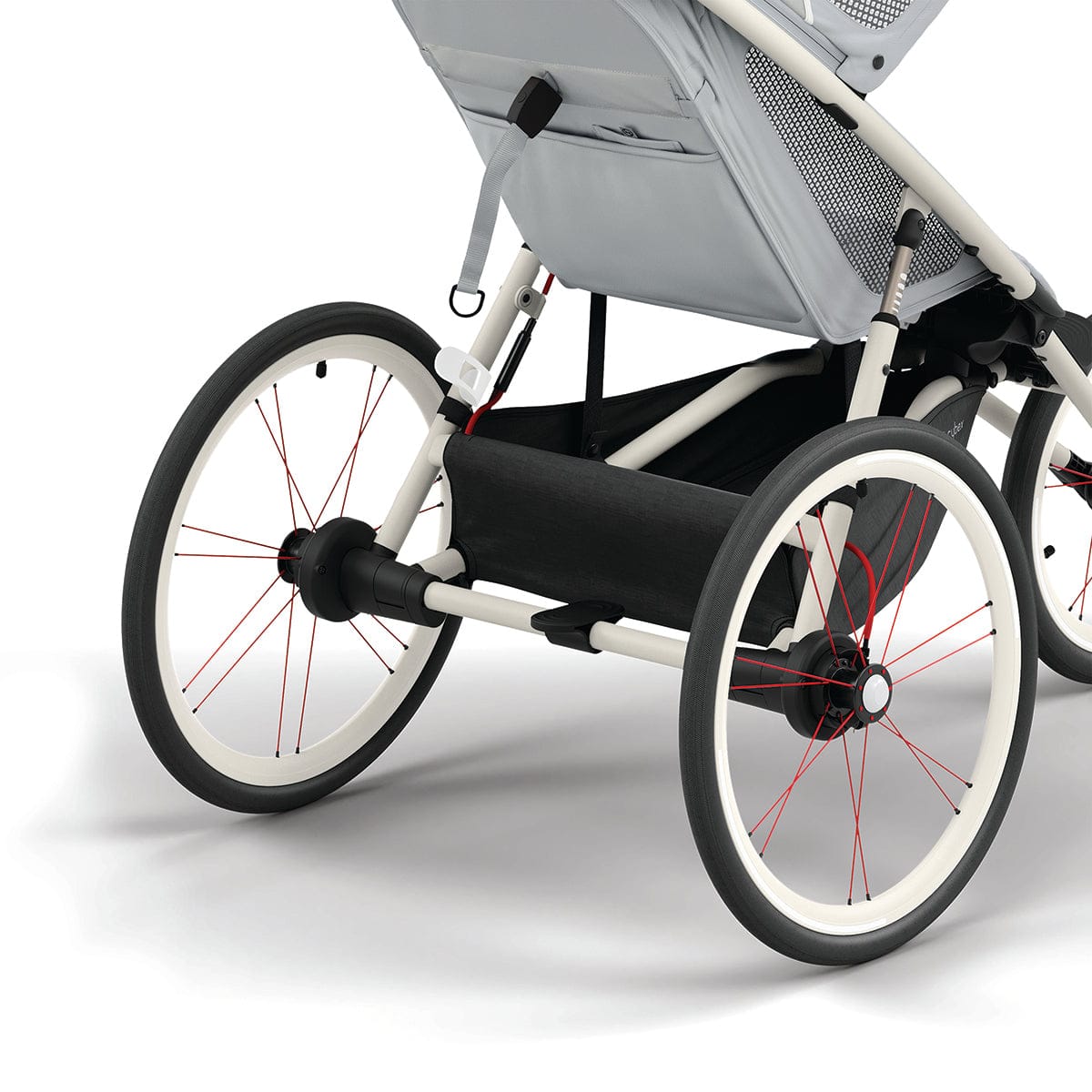 Cybex AVI Jogging Stroller Bundle - Cream/Orange Frame + Medal Grey Seat Pack - 520004343-520004217