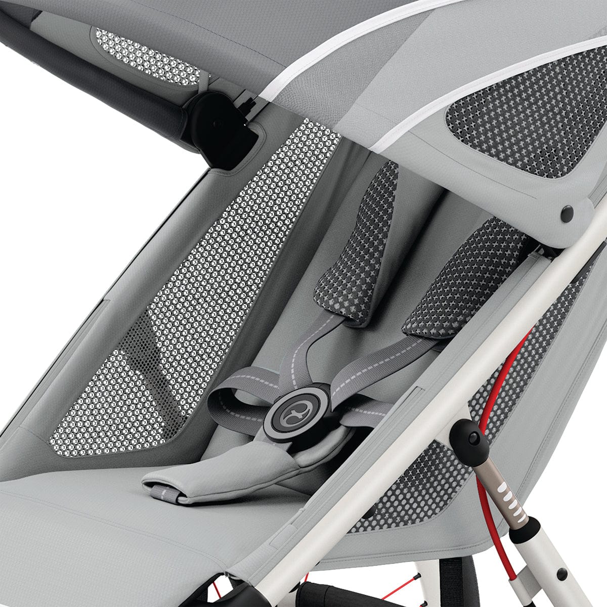 Cybex AVI Jogging Stroller Bundle - Cream/Orange Frame + Medal Grey Seat Pack - 520004343-520004217