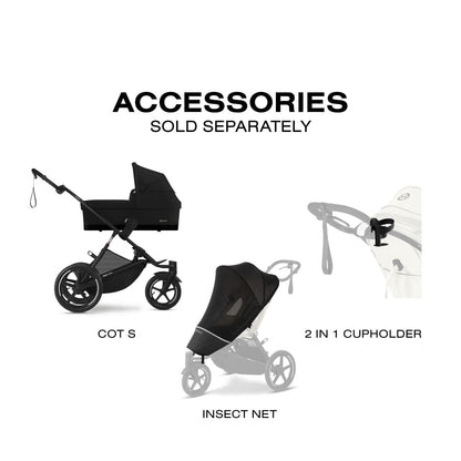 Cybex Avi Spin Jogging Stroller - Moon Black - 524000615