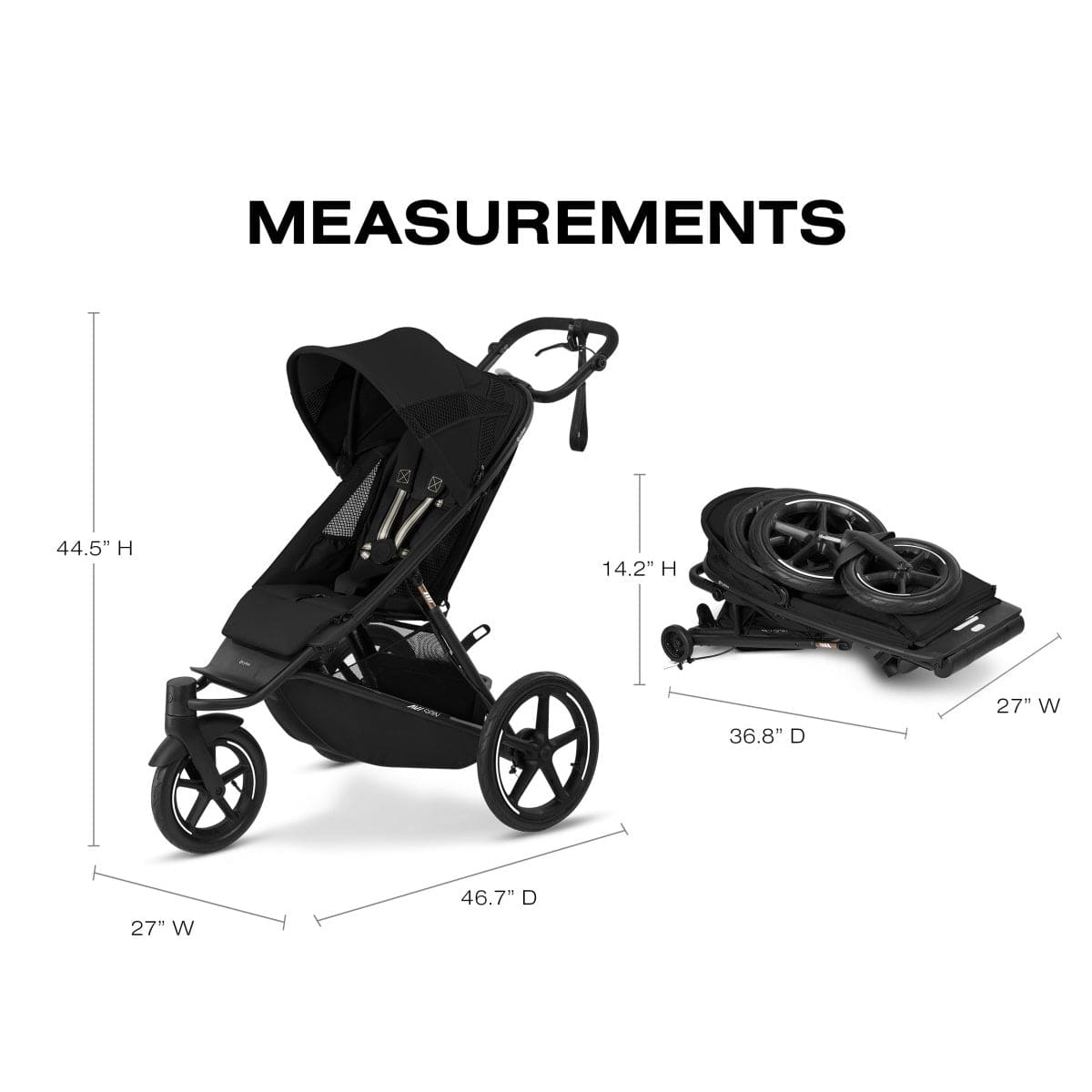 Cybex Avi Spin Jogging Stroller - Moon Black - 524000615