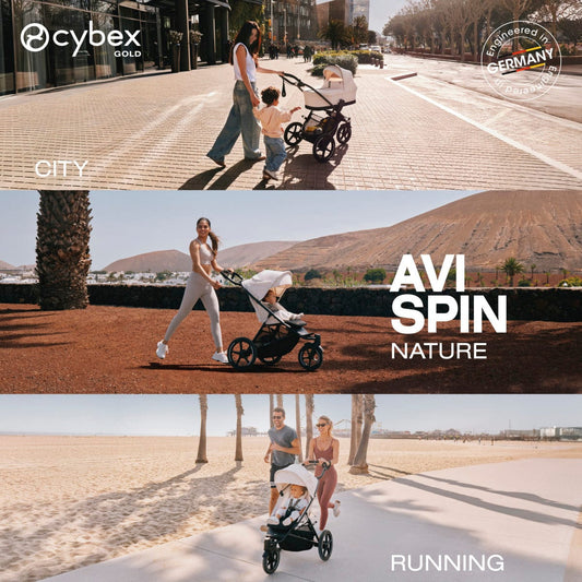 Cybex Avi Spin Jogging Stroller - Seashell Beige - 524000749