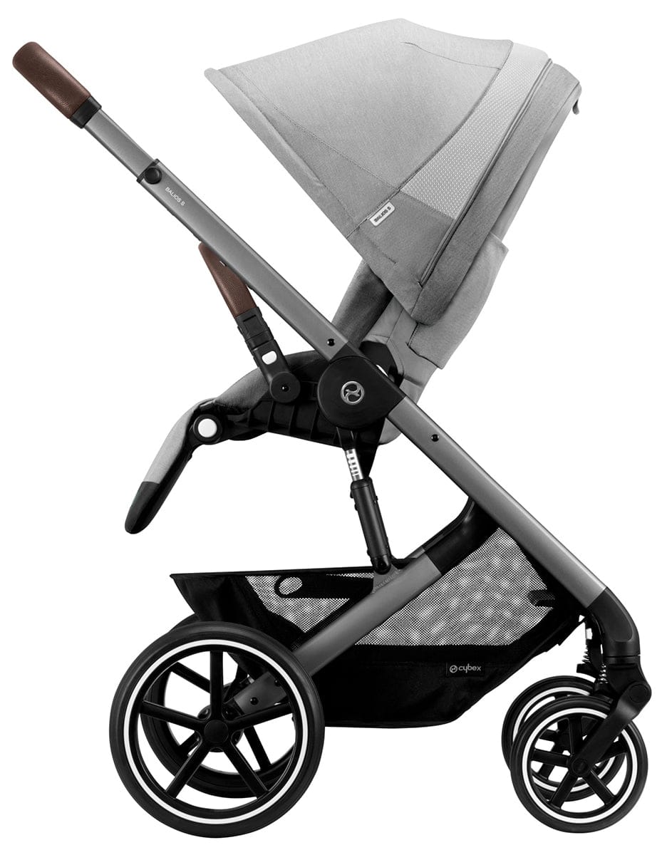 Cybex Balios S Lux 2 Stroller + Cot S Lux 2 Bundle - Silver Frame / Lava Grey - 522002395-522002349