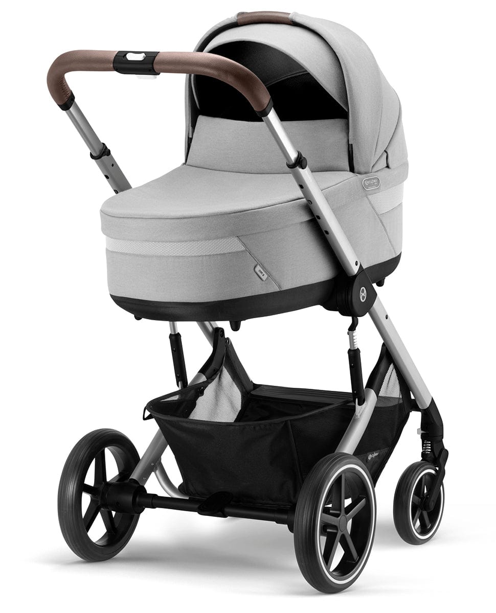 Cybex Balios S Lux 2 Stroller + Cot S Lux 2 Bundle - Silver Frame / Lava Grey - 522002395-522002349