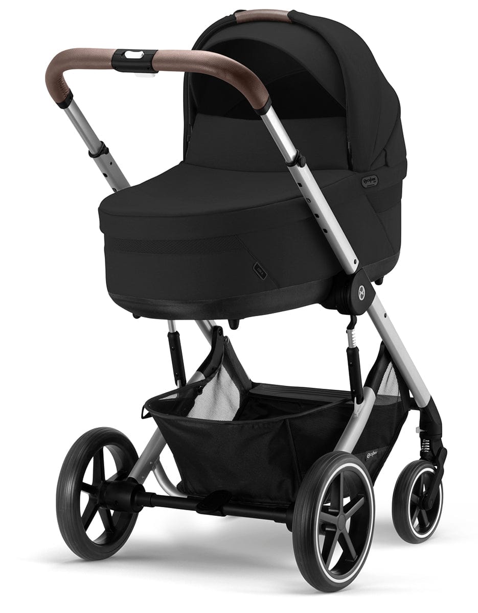 Cybex Balios S Lux 2 Stroller + Cot S Lux 2 Bundle - Silver Frame / Moon Black - 522002393-522002347