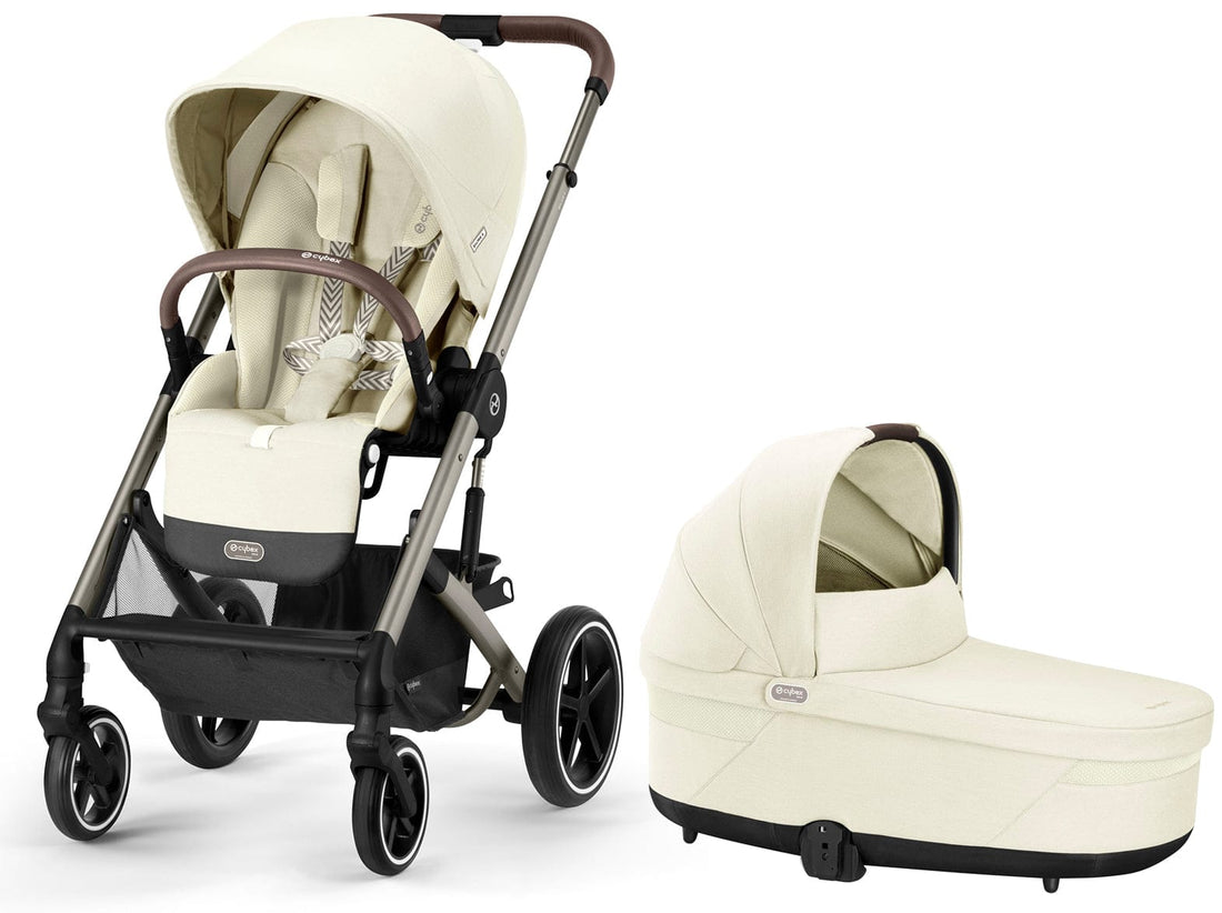 Cybex Balios S Lux 2 Stroller + Cot S Lux 2 Bundle - Taupe Frame / Seashell Beige - 522004807-522002353