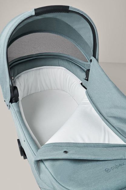 Cybex Balios S Lux 2 Stroller + Cot S Lux 2 Bundle - Taupe Frame / Sky Blue - 522002399-522002351