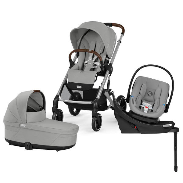 cybex ocarro CYBEX Balios S Lux + Cot S Lux + Aton G2 Travel System - Stone Grey / Moon Black