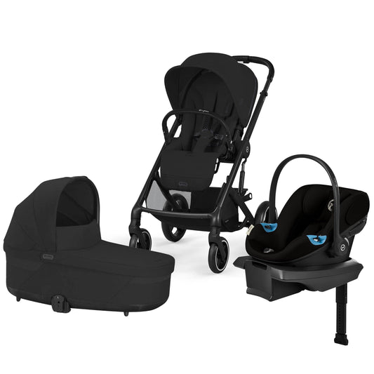 Cybex Balios S Lux + Cot + Aton G2 Travel System Bundle - Moon Black - 524001177-522002347-524002341