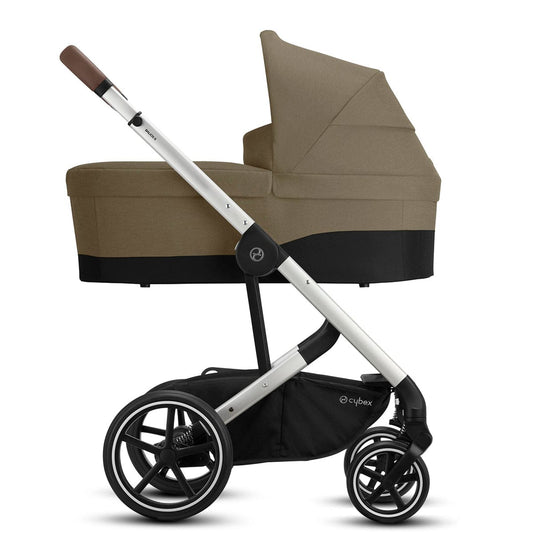 Cybex Balios S Lux Full Size Stroller + Cot S Bassinet Bundle - Classic Beige - 521001541-521001473