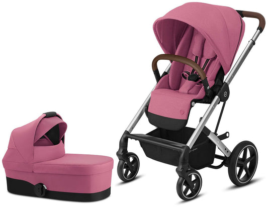 Cybex Balios S Lux Full Size Stroller + Cot S Bassinet Bundle - Magnolia Pink - 521001539-521001467