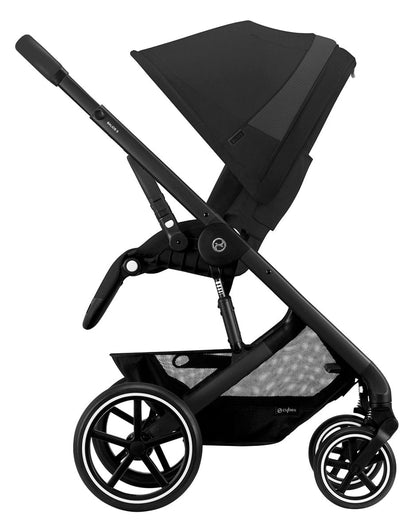 Cybex Balios S Lux Full Size Stroller + Cot S Bassinet Bundle (One Box) - All Black - 522004951
