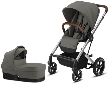 Cybex Balios S Lux Full Size Stroller + Cot S Bassinet Bundle - Soho Grey - 520004357-521001469
