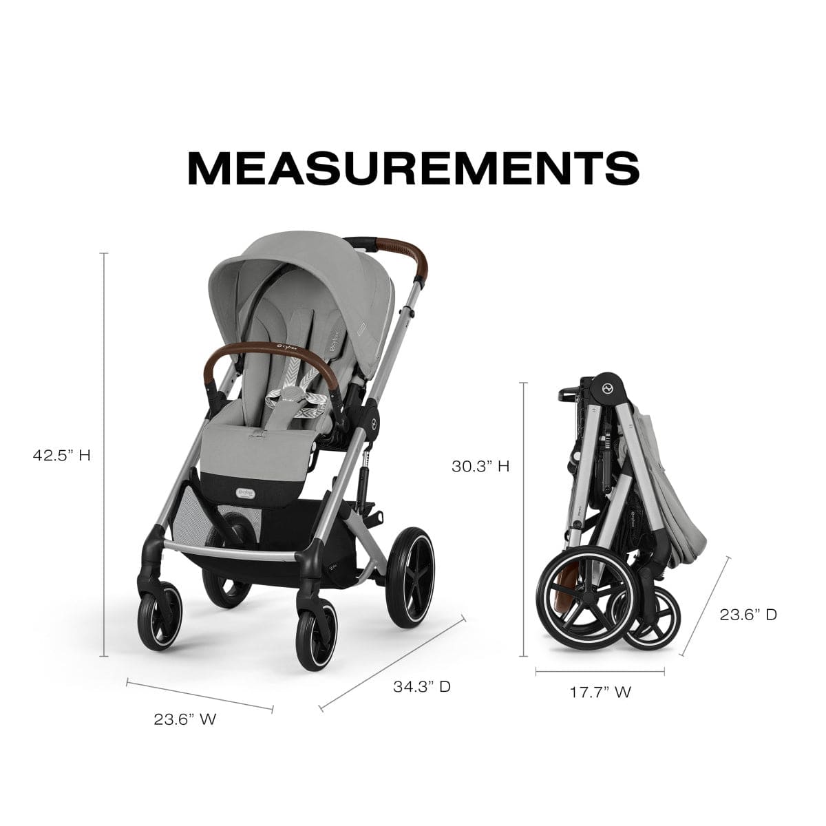 Cybex Balios S Lux Stroller - Stone Grey – Albee Baby