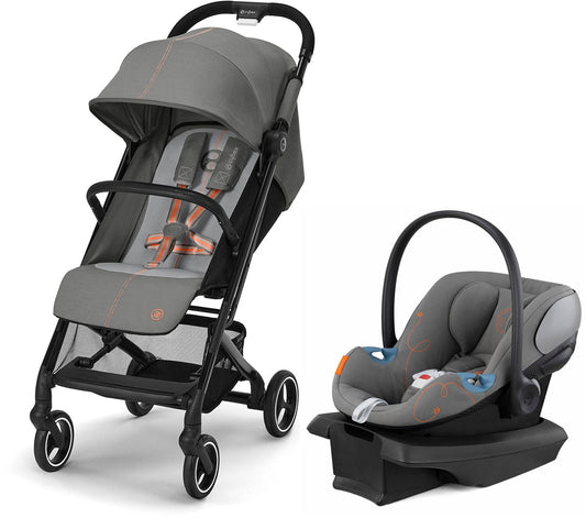 Cybex Beezy 2 + Aton G SensorSafe Travel System Bundle - Lava Grey / Lava Grey - 522001713-522004779