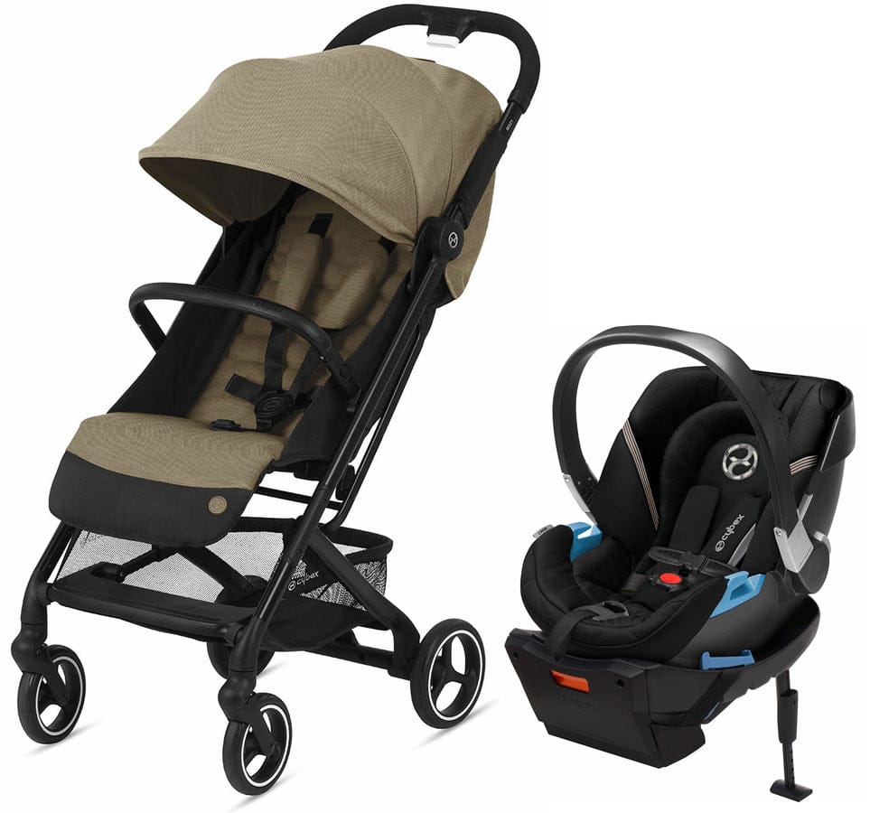 Cybex Beezy + Aton 2 Travel System Bundle - Classic Beige / Deep Black - 521000699-521001427