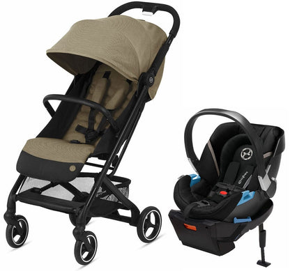 Cybex Beezy + Aton 2 Travel System Bundle - Classic Beige / Deep Black - 521000699-521001427