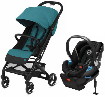 Cybex Beezy + Aton 2 Travel System Bundle - River Blue / Deep Black - 521000691-521001427