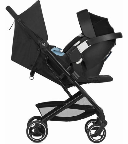 Cybex Beezy Compact Stroller + Aton 2 SensorSafe Travel System Bundle - Classic Beige / Lavastone Black - 521000699-519003595