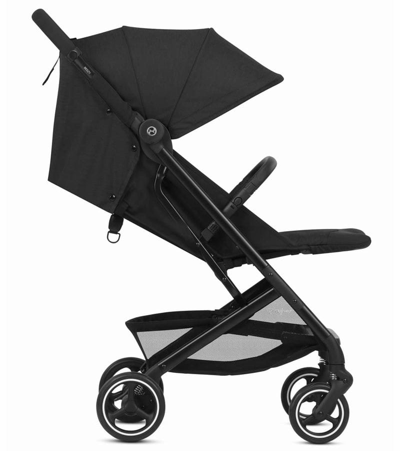 Cybex Beezy Compact Stroller + Aton 2 SensorSafe Travel System Bundle - Deep Black / Lavastone Black