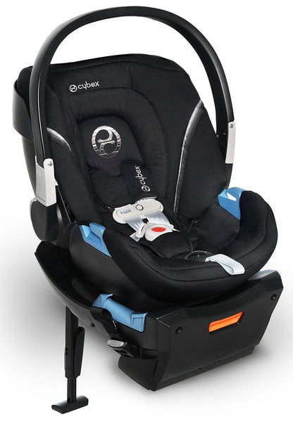 Cybex Beezy Compact Stroller + Aton 2 SensorSafe Travel System Bundle - Deep Black / Lavastone Black