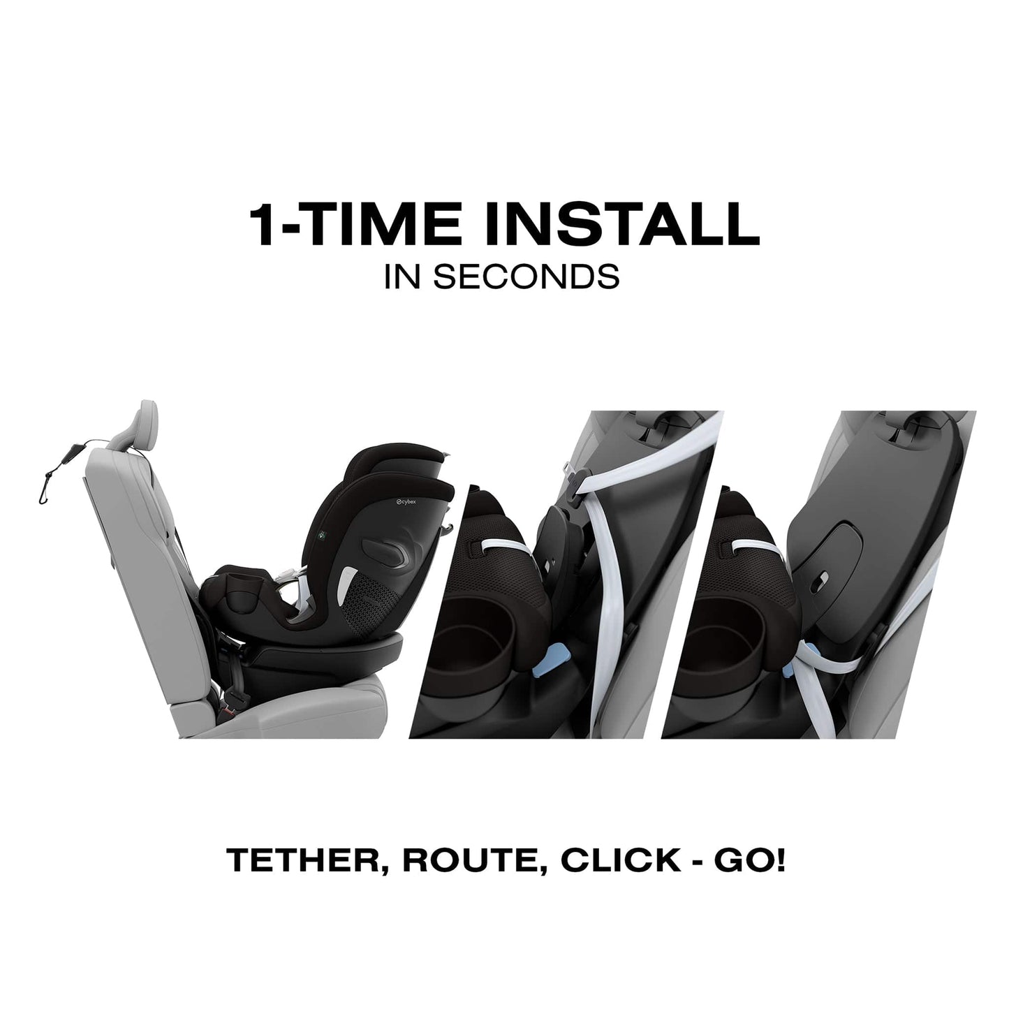 Cybex Callisto G 360 Rotating All-in-One Convertible Car Seat - Moon Black - 524000595