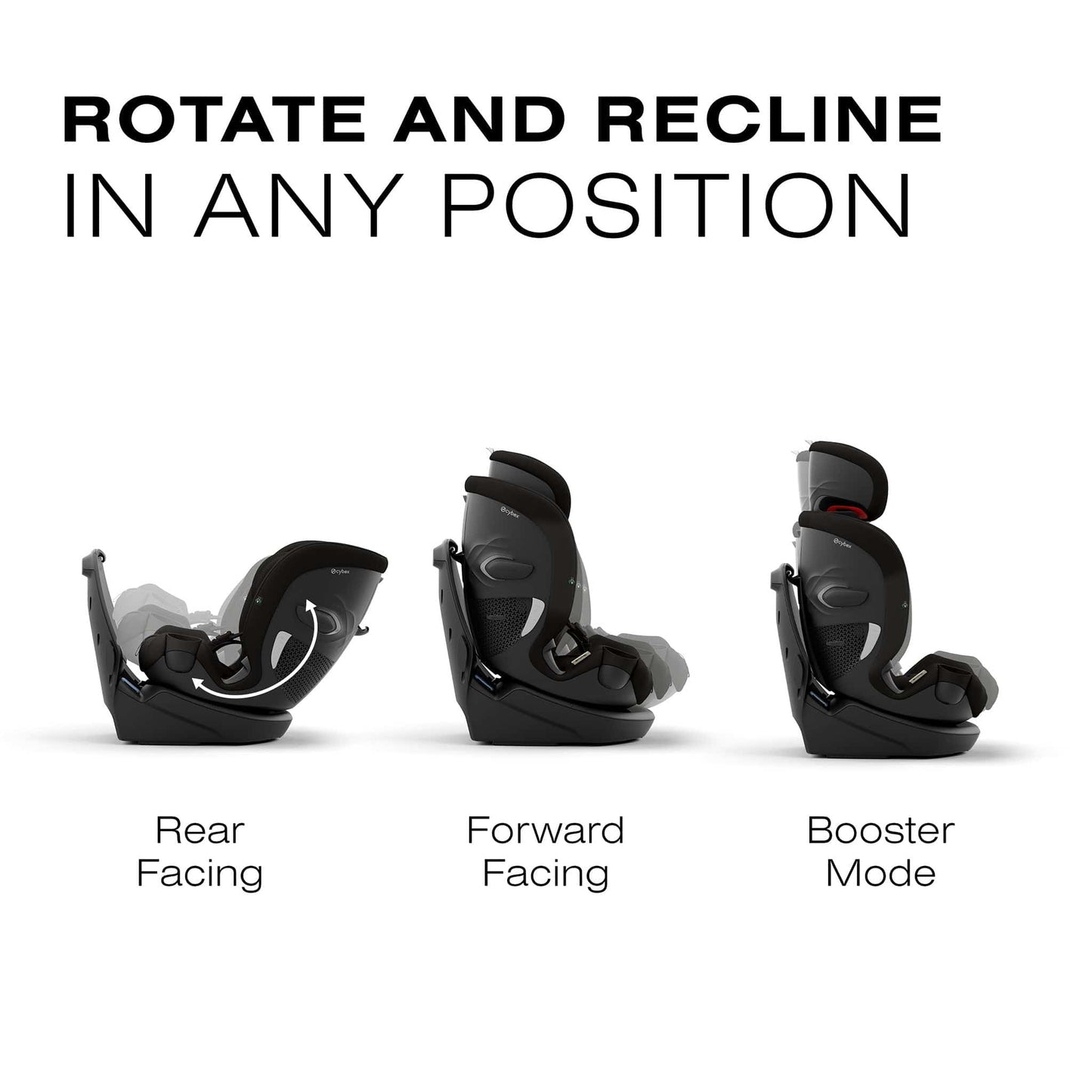 Cybex Callisto G 360 Rotating All-in-One Convertible Car Seat - Nightfall Black - 524002529