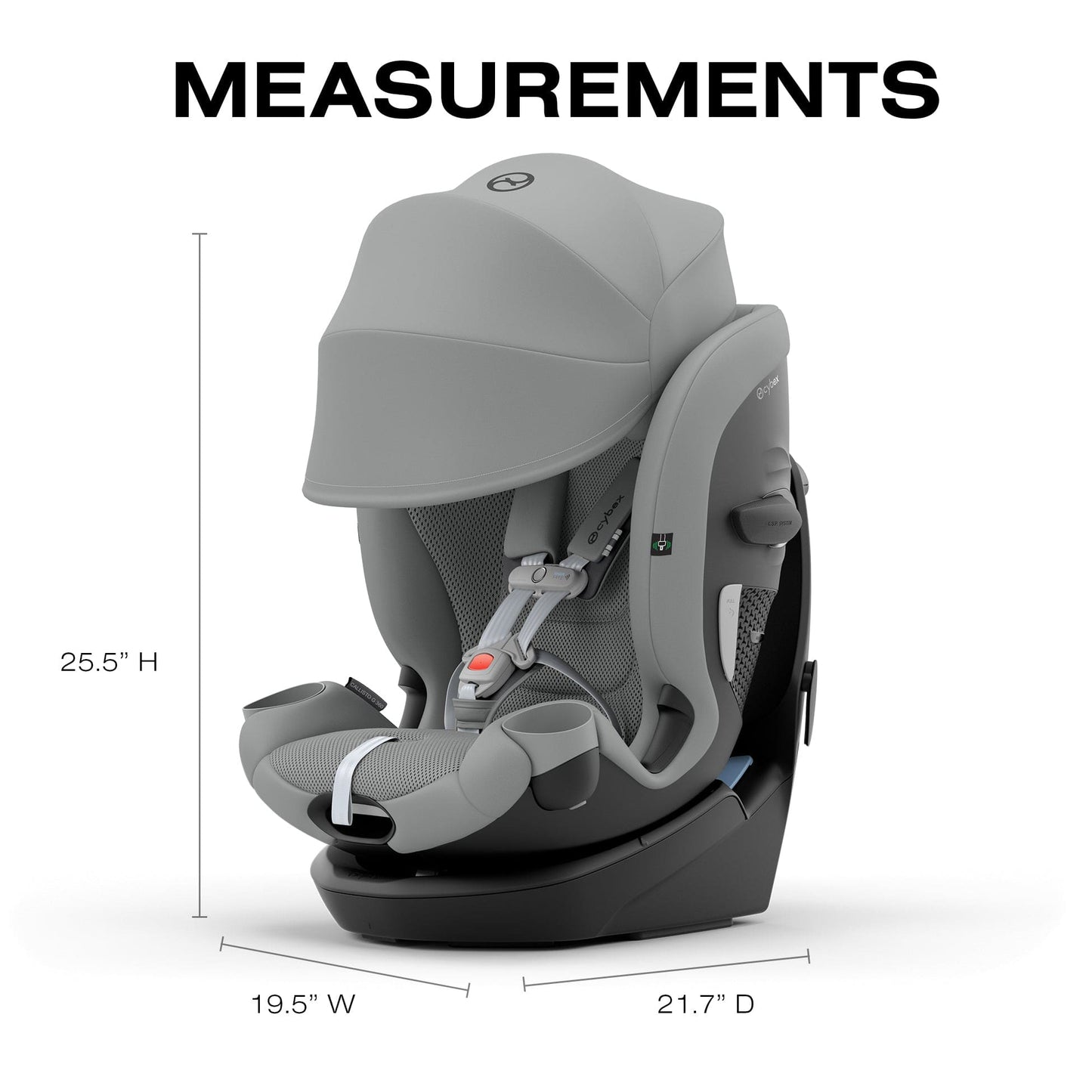 Cybex Callisto G 360 Rotating All-in-One Convertible Car Seat - Stone Grey - 524000596