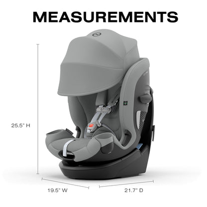 Cybex Callisto G 360 Rotating All-in-One Convertible Car Seat - Stone Grey - 524000596