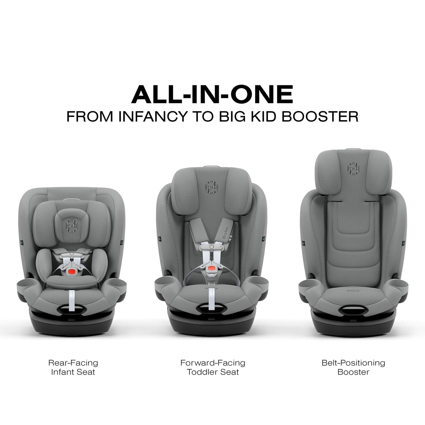 Cybex Callisto G 360 Rotating All-in-One Convertible Car Seat - Stone Grey - 524000596