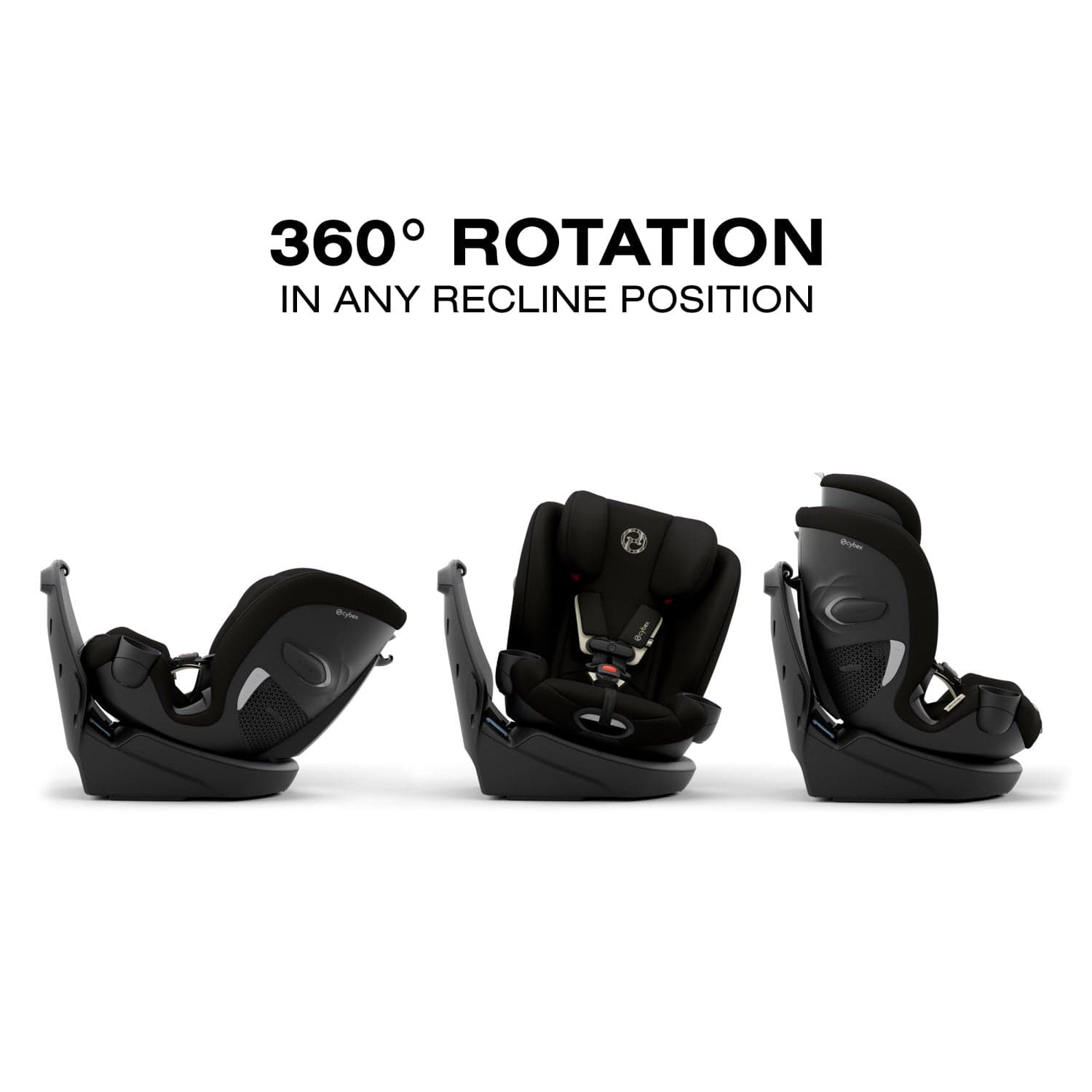 Cybex Callisto G 360 SELECT Rotating All-in-One Convertible Car Seat + Canopy Bundle - Black - 525000957-525000973
