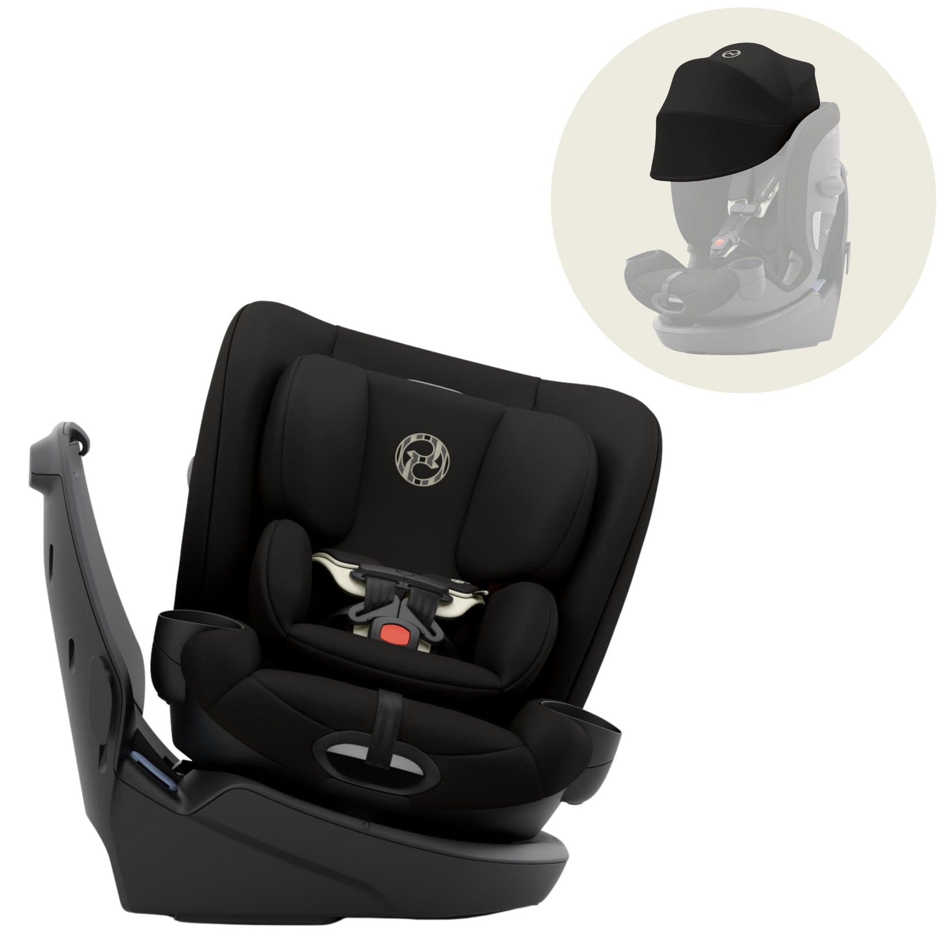 cybex car seat cooling pad Cybex Callisto G 360 SELECT Rotating All-in-One Convertible Car Seat + Canopy Bundle