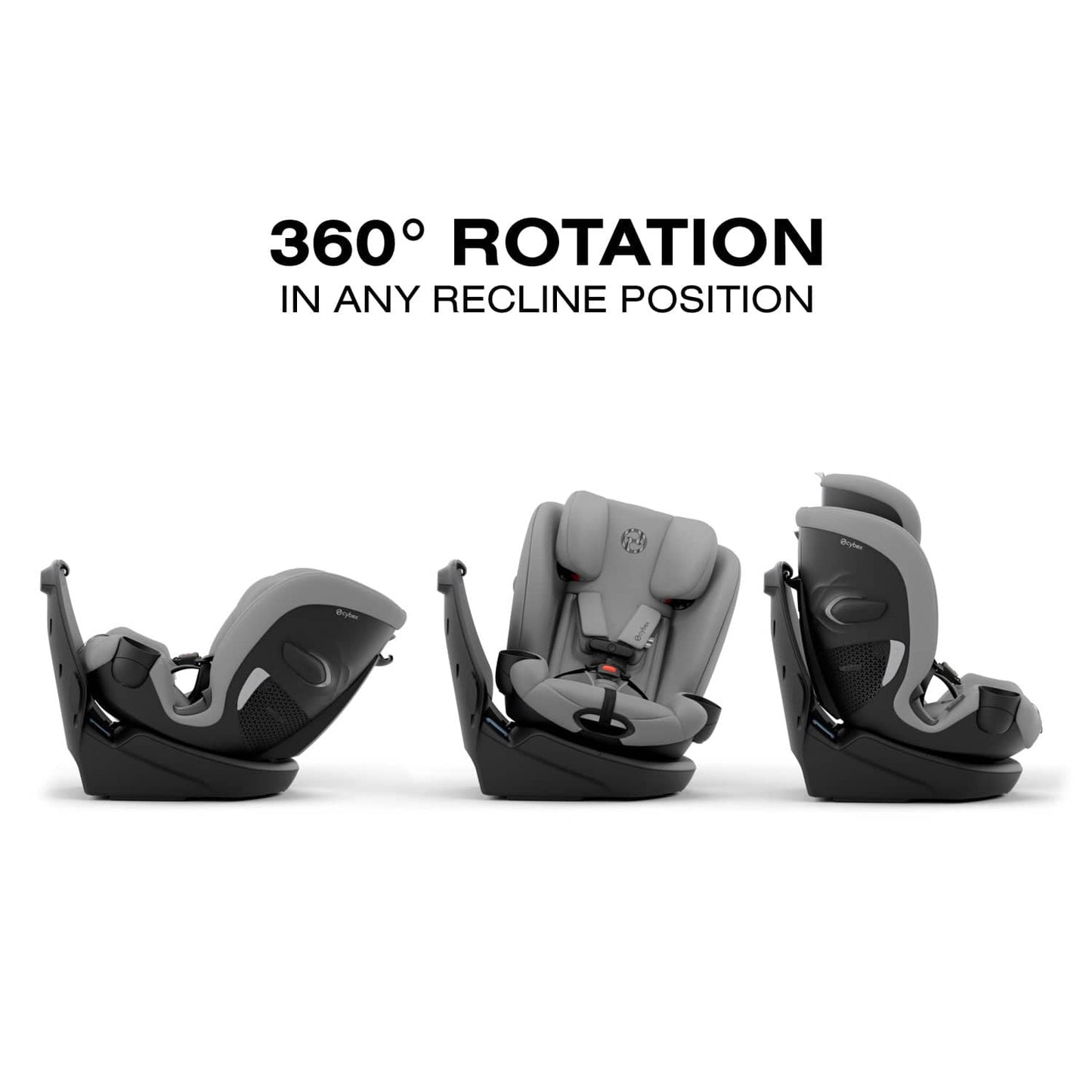 Cybex Callisto G 360 SELECT Rotating All-in-One Convertible Car Seat + Canopy Bundle - Grey - 525000959-525000973