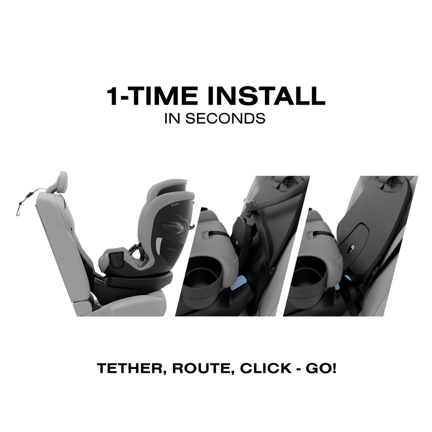 Cybex Callisto G 360 SELECT Rotating All-in-One Convertible Car Seat + Canopy Bundle - Grey - 525000959-525000973