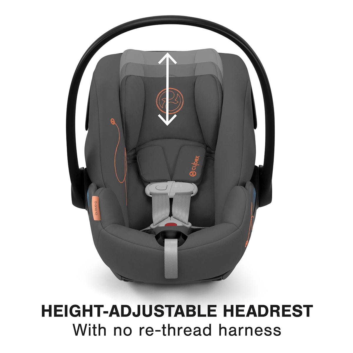 Cybex Cloud G Basic Comfort Extend Reclining Infant Car Seat with Anti-Rebound Bar - Lava Grey - 522001395