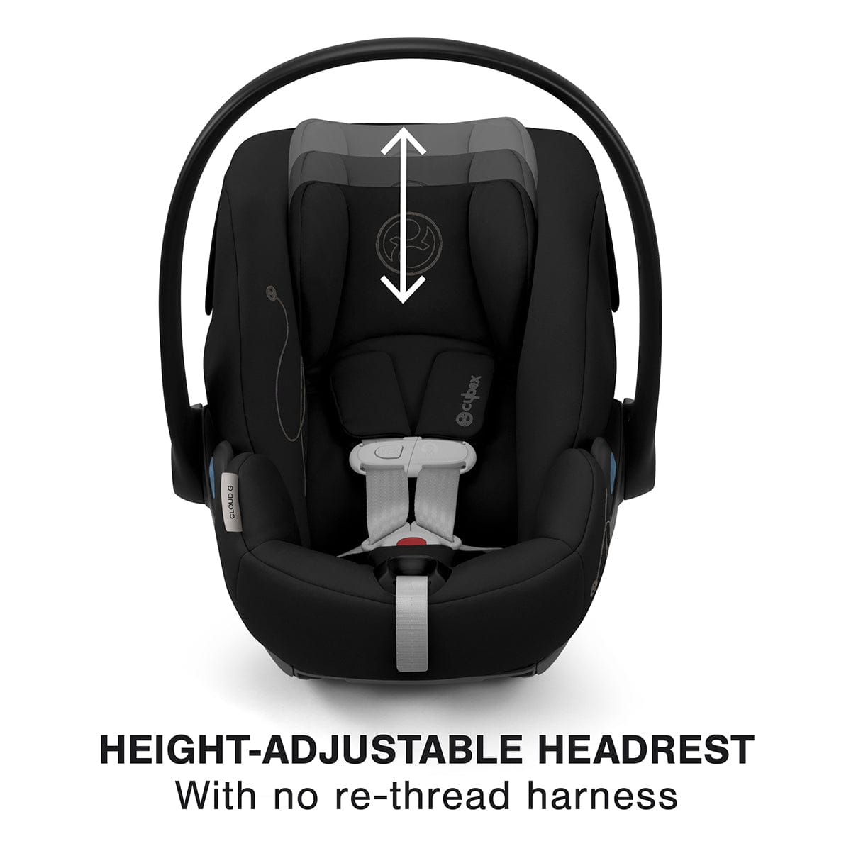 Cybex Cloud G Basic Comfort Extend Reclining Infant Car Seat with Anti-Rebound Bar - Moon Black - 522001393