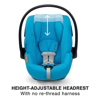 Cybex Cloud G Lux SensorSafe Comfort Extend Reclining Infant Car Seat - Beach Blue - 522001411