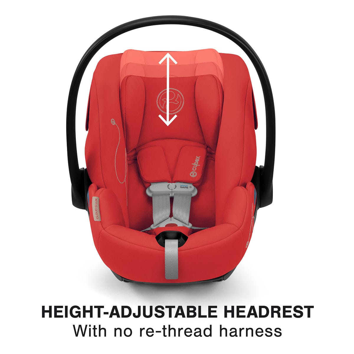 Cybex Cloud G Lux SensorSafe Comfort Extend Reclining Infant Car Seat - Hibiscus Red - 522001413