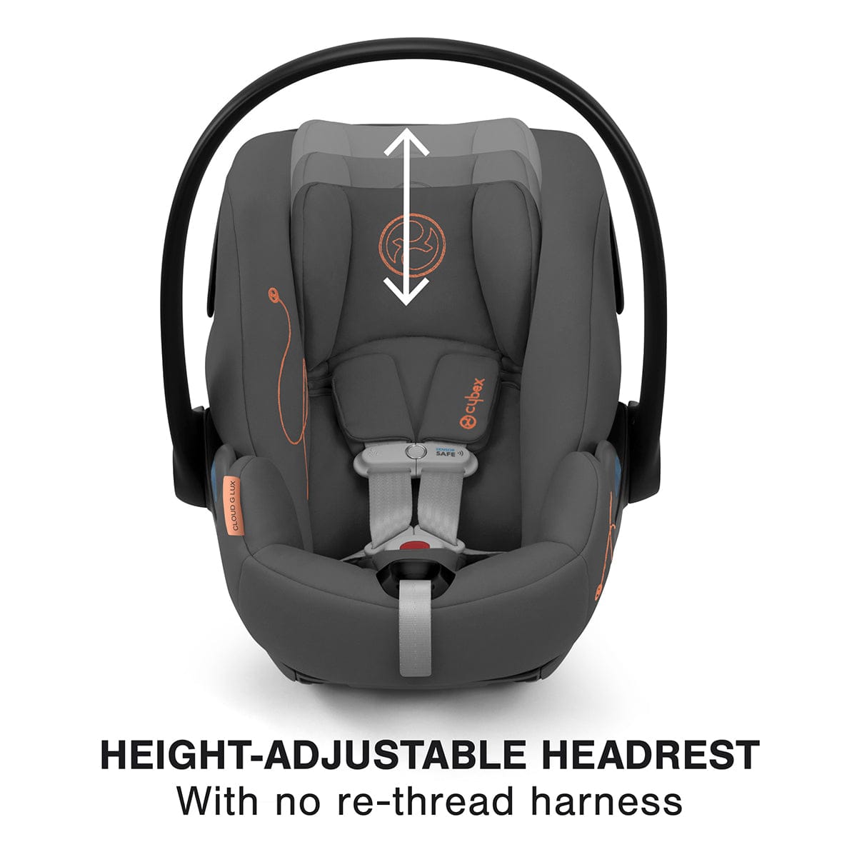 Cybex Cloud G Lux SensorSafe Comfort Extend Reclining Infant Car Seat - Lava Grey - 522001403