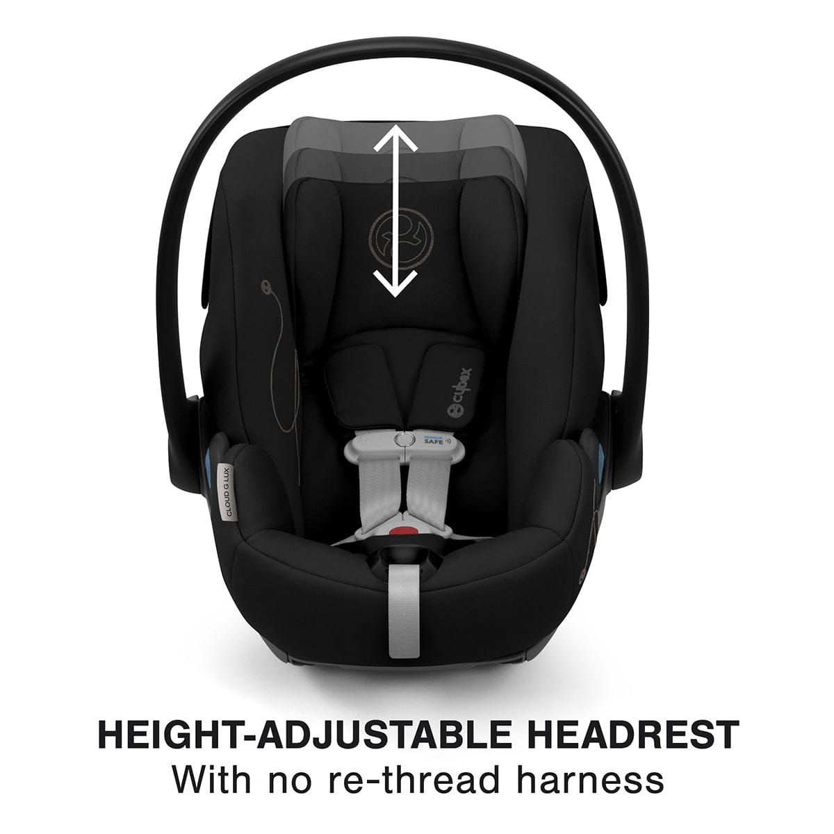 Cybex Cloud G Lux SensorSafe Comfort Extend Reclining Infant Car Seat - Moon Black - 522001401