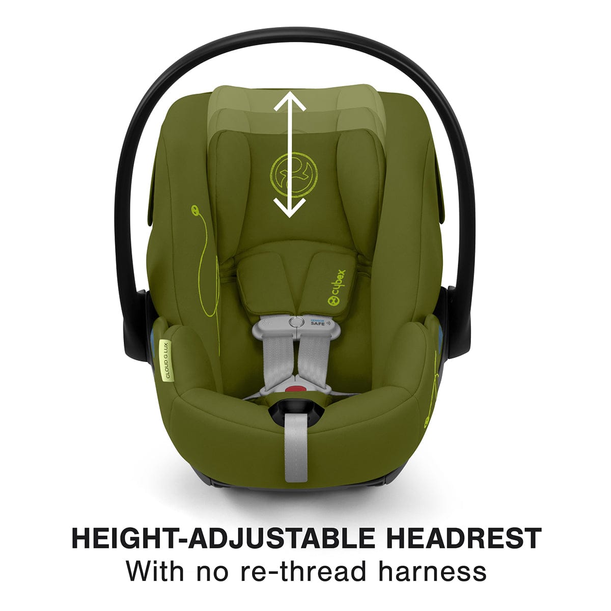Cybex Cloud G Lux SensorSafe Comfort Extend Reclining Infant Car Seat - Nature Green - 522001415