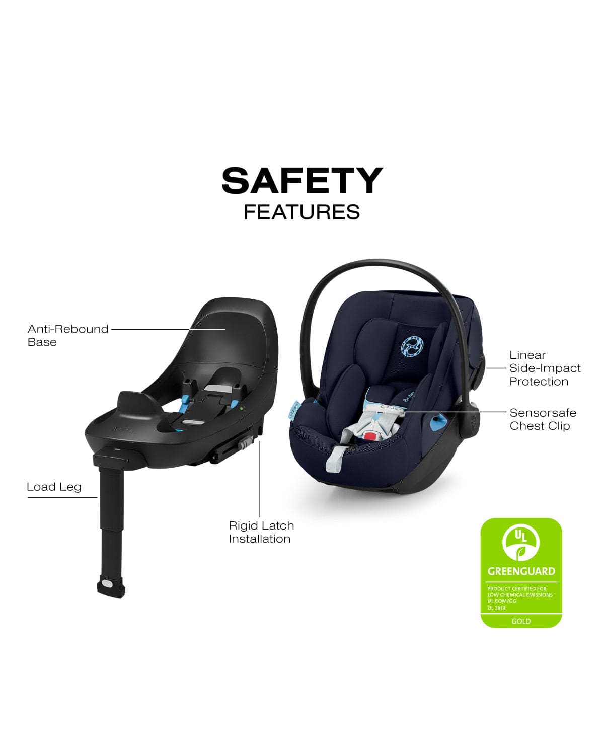 Cybex Cloud G Pro Comfort Extend Infant Car Seat - Ocean Blue - 525000603