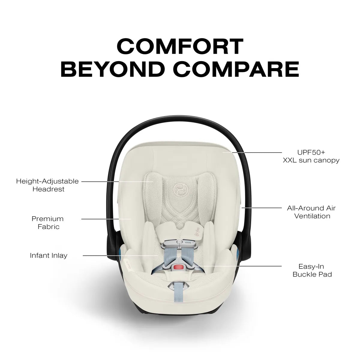 cybex infant car seat insert CYBEX Cloud T Comfort Extend Infant Car Seat with SensorSafe
