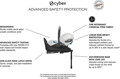 Cybex Cloud T SensorSafe Infant Car Seat - Platinum White - 524001019