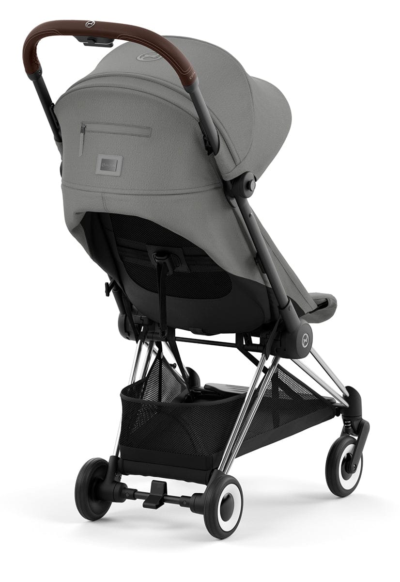 Cybex COYA Compact Stroller - Chrome / Dark Brown / Mirage Grey - 522004403