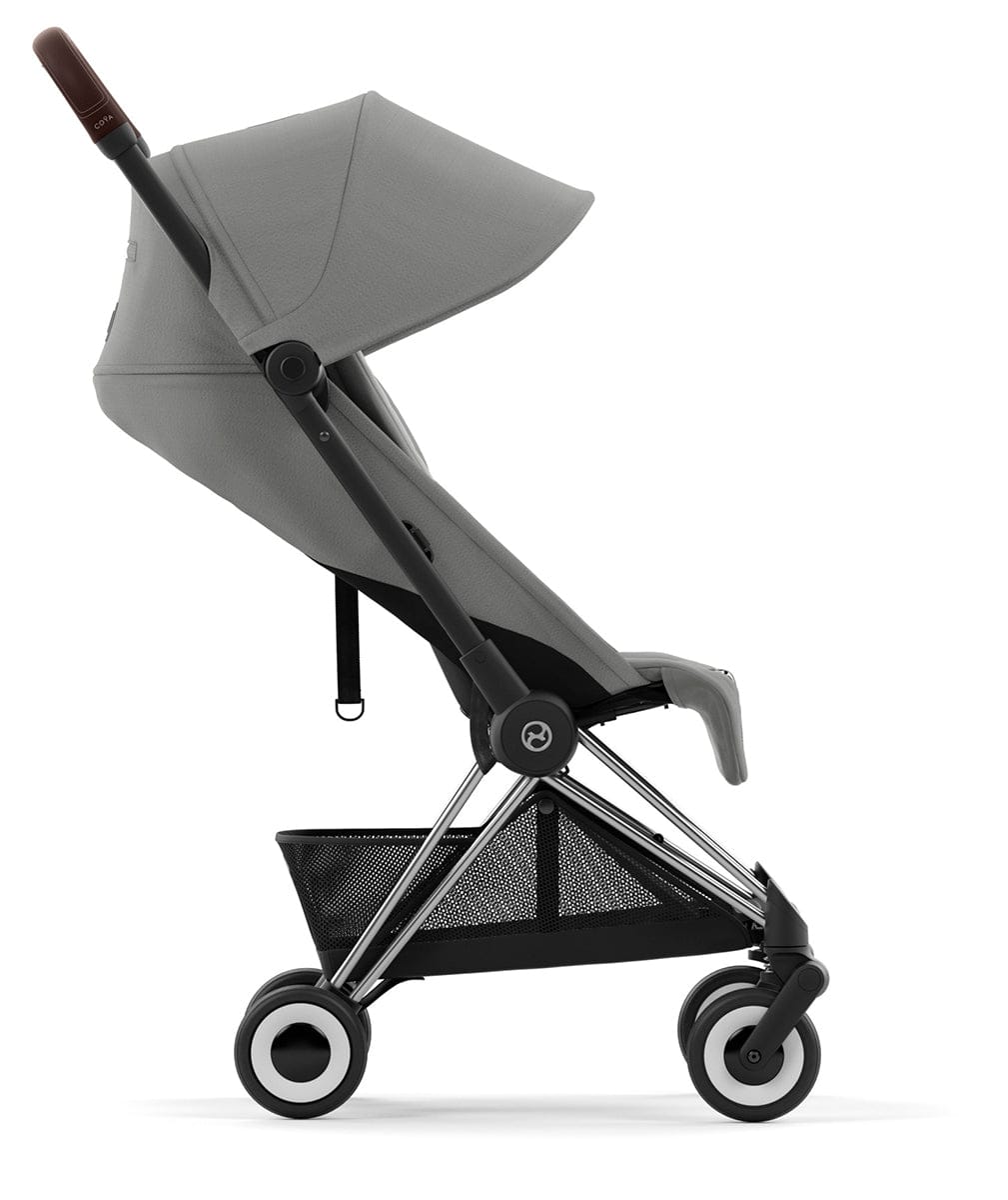 Cybex COYA Compact Stroller - Chrome / Dark Brown / Mirage Grey - 522004403