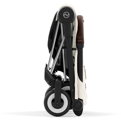 Cybex COYA Compact Stroller - Chrome / Dark Brown / Off White - 522004413