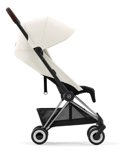 Cybex COYA Compact Stroller - Chrome / Dark Brown / Off White - 522004413
