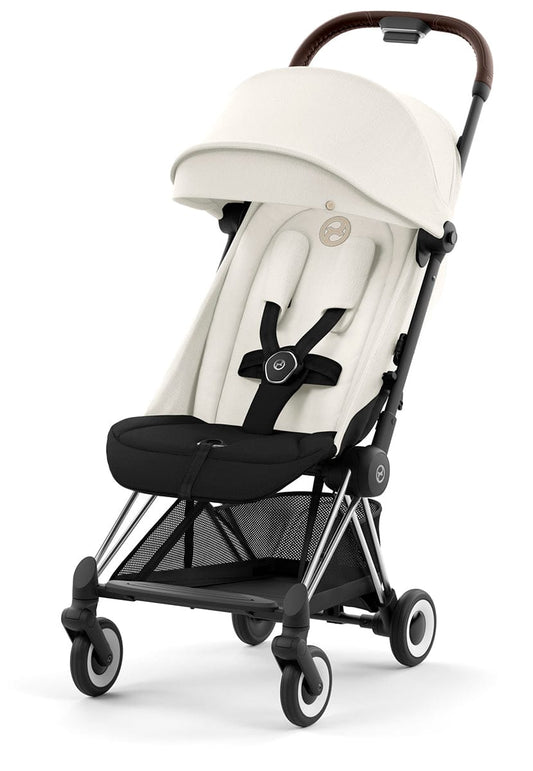 Cybex COYA Compact Stroller - Chrome / Dark Brown / Off White - 522004413