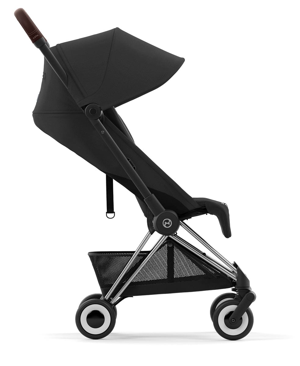 Cybex COYA Compact Stroller - Chrome / Dark Brown / Sepia Black - 522004393