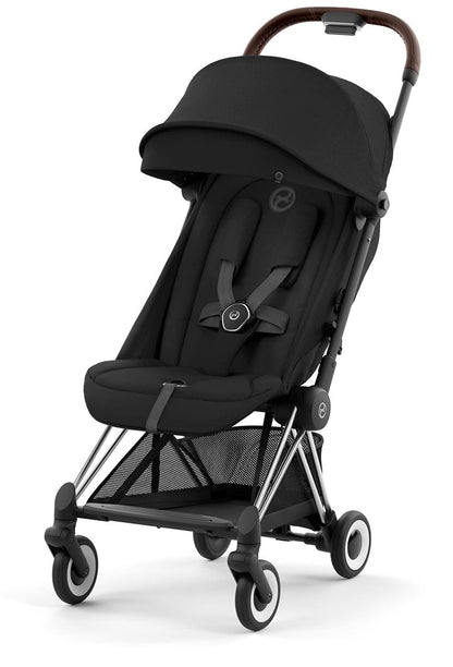 Cybex COYA Compact Stroller - Chrome / Dark Brown / Sepia Black - 522004393